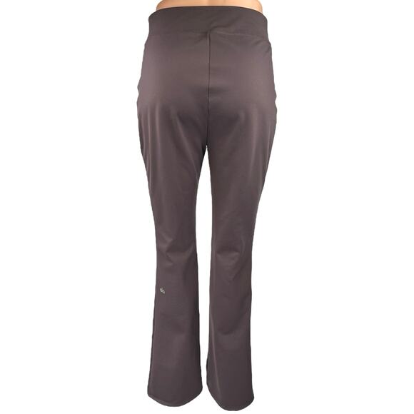 Alo Yoga Airbrush Brown High Waist Flutter Split Hem Leggings Trousers Pants M - Picture 3 of 4